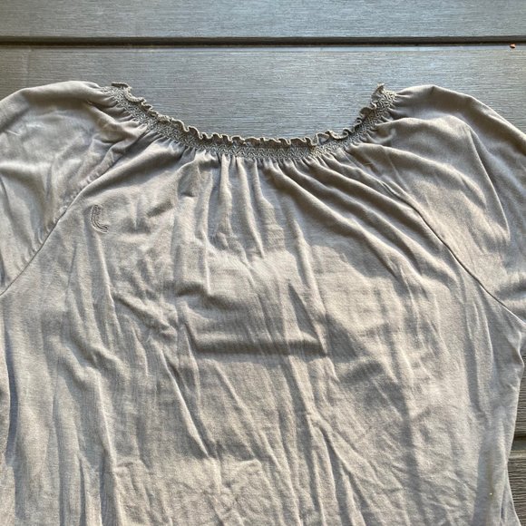 Lolë S Gray Babydoll Stretch Top - Picture 6 of 7